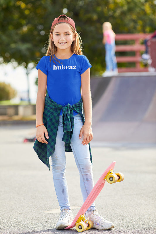 HUKEAZ - Kids - Plain Tee - Blue/White