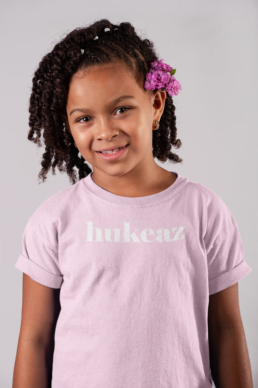 HUKEAZ - Kids - Plain Tee - Pink/White