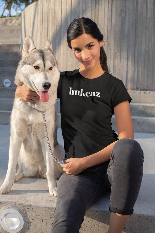 HUKEAZ - Womens - Plain Tee - Black/White