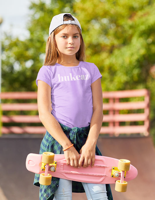HUKEAZ - Kids - Plain Tee - Lavender/White