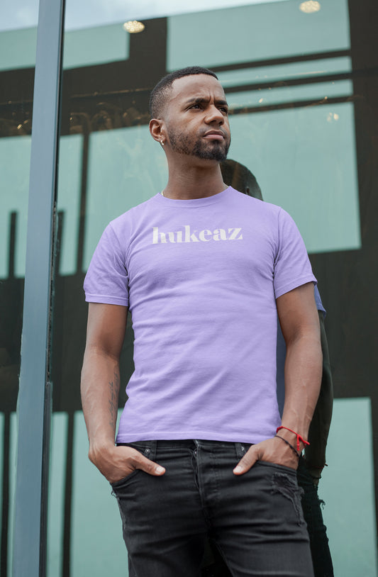 HUKEAZ - Mens - Plain Tee - Lavender/White